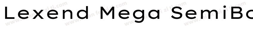 Lexend Mega SemiBold字体转换